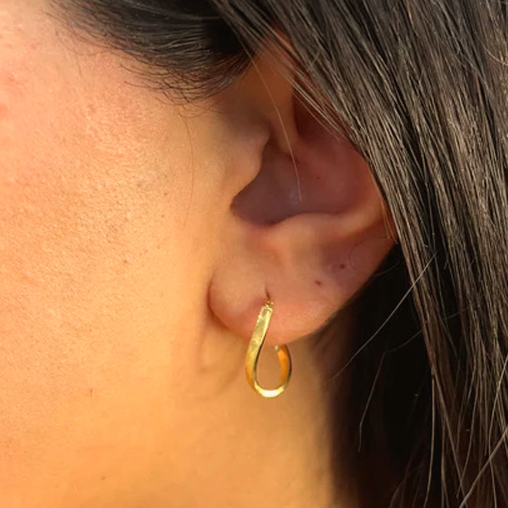 14k Gold & Fancy Shape Diamond Hoop Earrings – Sabrina Design